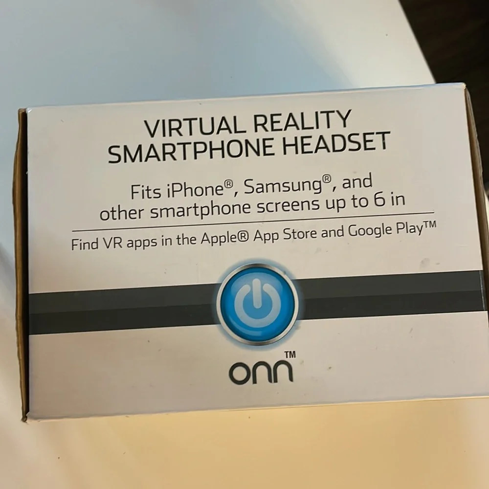 ONN VR Smartphone Headset Virtual Reality. up to 6in phones (RED)